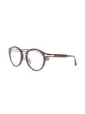 embossed titanium round glasses