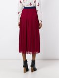pleated midi skirt