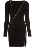 longsleeved allover zipper dress