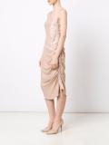 asymmetric shoulder mid dress