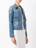 embroidered patch denim jacket 