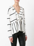 stripe ruffle trim top 