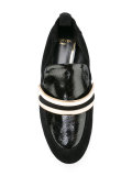 stripe panel ballerina shoes