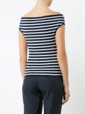 boatneck striped knitted blouse