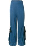 denim wide-leg trousers