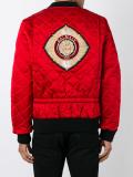 quilted logo patch jacket