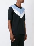 colour block abstract print T-shirt