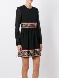 floral embroidery dress