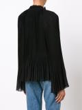 pleated flared blouse