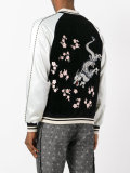 textured panel bomber jacket