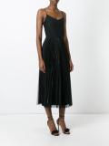 pleated trim shift dress