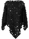 cut-off circular detailing poncho