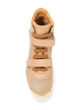 double strap hi-top sneakers 