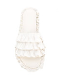 ruched flat sandals