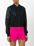 perforated bomber jacket