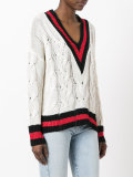 contrast-trim sweatshirt