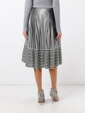 pleated stripes skirt