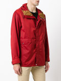 zipped hooded jacket