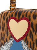 leopard heart mini bag