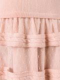 tulle detail knit dress