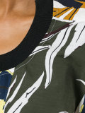 mixed print T-shirt