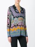 printed v-neck top 