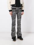 patterned slim fit trousers