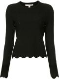 scalloped hem blouse