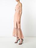 cut-off detailing mid dress
