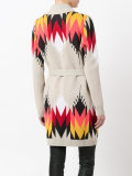 geometric intarsia cardi-coat