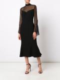 sheer panel dress