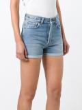 stonewashed denim shorts