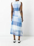 checked tie detail dress 