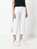 side stripes cropped trousers