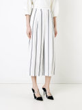 striped cropped trousers