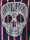skull patch striped jumper