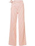 side knot striped trousers