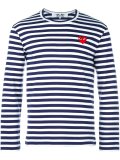 striped crew neck sweatshirt