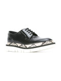 snake panel lace-up shoes 