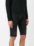 shredded trim shorts  