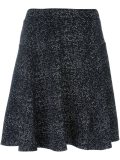 flocked A-line skirt