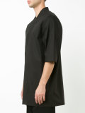 collarless shirt