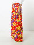 floral flared trousers