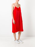 pleated shift dress