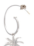 diamond palm tree charm earring