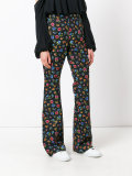 flower power flared trousers