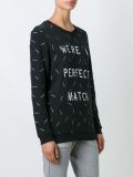 embroidered match sweatshirt