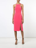 halter-neck fitted dress 