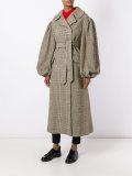 oversized checked coat