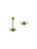 'Eyes on me' diamond and emeralds earrings